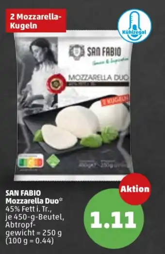 PENNY San Fabio Mozzarella Duo 450g Angebot