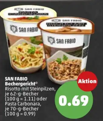 PENNY San Fabio Bechergericht 62g oder 70g Angebot