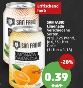 PENNY San Fabio Limonade 0,33L Angebot