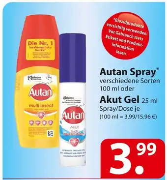 Famila Nord Ost Autan spray oder akut gel Angebot