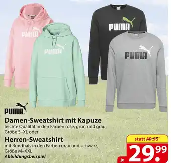 Famila Nord Ost Puma damen-sweatshirt mit kapuze oder herren-sweatshirt Angebot