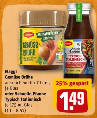 REWE Maggi gemüse brühe oder schnelle pfanne typisch italienisch Angebot