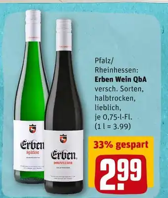 REWE Erben wein qba Angebot