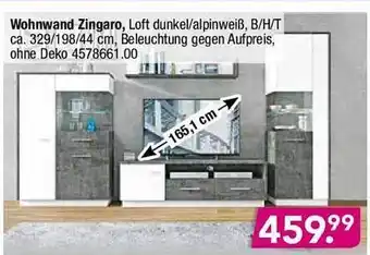 Möbel Boss Wohnwand Zingaro Angebot