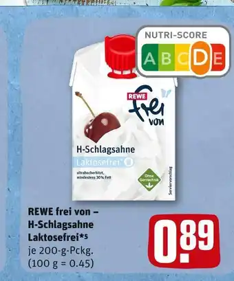 REWE Rewe frei von h-schlagsahne laktosefrei Angebot