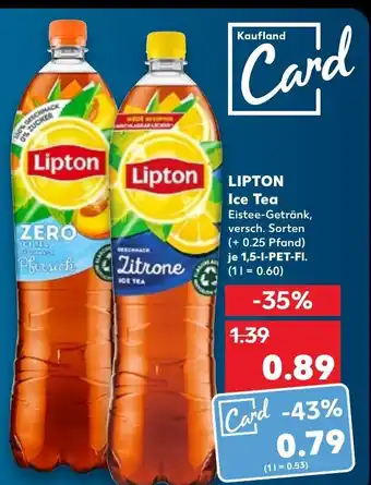 Kaufland Lipton Ice Tea je 1.5 L Angebot