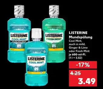 Kaufland Listerine Mundspulung je 600 ml Angebot