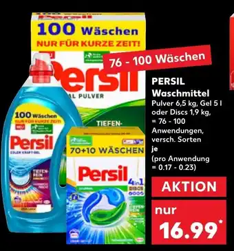 Kaufland Persil Waschmittel Pulver 6,5 kg. Gel 5L oder Discs 1,9 kg Angebot