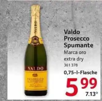 Selgros Valdo Prosecco Spumante Angebot