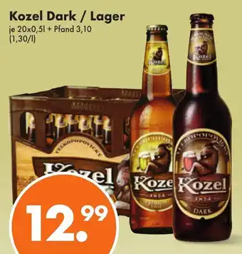 Trink und Spare Kozel Dark/Lager 20x0,5L Angebot