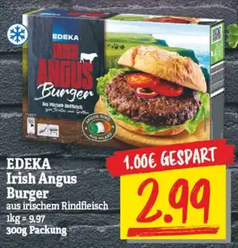 NP Discount Edeka Irish Angus Burger 300g Packung Angebot