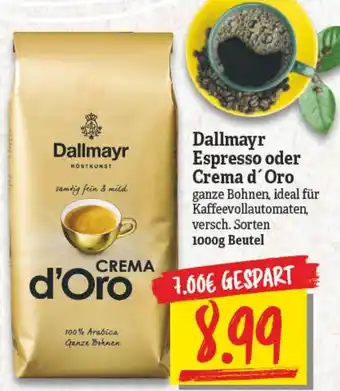 NP Discount Dallmayr Espresso oder Crema d'Oro 1000g Beutel Angebot