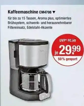 V Markt Kaffeemaschine Cm4708 Angebot