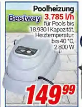 CENTERSHOP Bestway Poolheizung 3.785 L-h Angebot