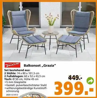 Globus Baumarkt Balkonset „grazia“ Angebot