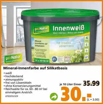 Globus Baumarkt Mineral-innerfarbe Auf Silikatbasis Angebot