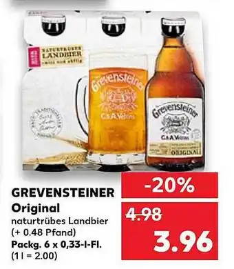 Kaufland Grevensteiner Original Angebot