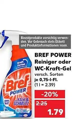 Kaufland Bref Power Reiniger Oder Wc-kraft-gel Angebot