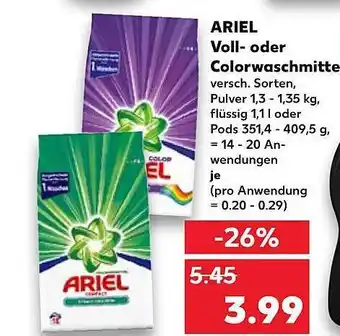 Kaufland Ariel Voll- Oder Colorwashmitte Angebot