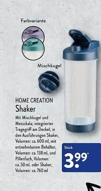 Aldi Nord Home Creation Shaker Angebot