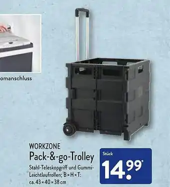 Aldi Nord Workzone Pack & Go Trolley Angebot