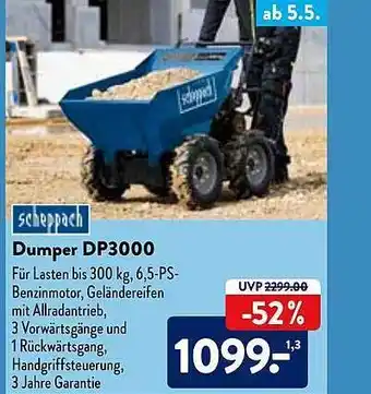 Aldi Nord Scheppack Dumper DP3000 Angebot