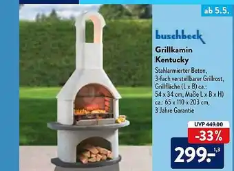 Aldi Nord Buschbeck Grillkamin Kentucky Angebot