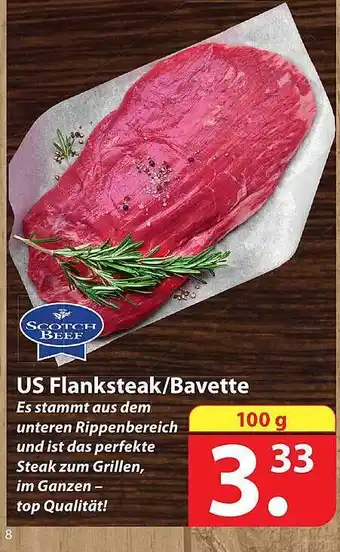 Famila Nord Ost Scotch Beef Us Flanksteak Oder Bavette Angebot