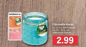 Famila Nord West Citronella Kerze Angebot