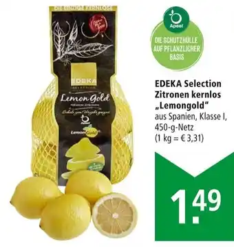 Marktkauf Edeka Selection Zitronen kernlos ,, Lemongold" 450 g Angebot