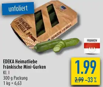 diska Edeka Heimatliebe Fränkische Mini Gurken 300g Packung Angebot