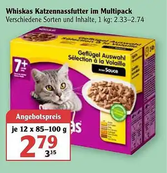 Globus Whiskas Katzennassfutter Im Multipack Angebot