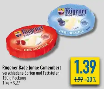 diska Rügener Bade Junge Camembert 150g Packung Angebot