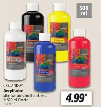 Lidl Crelando Acrylfarbe Angebot