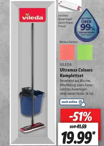 Lidl Vileda Ultramax Colours Komplettset Angebot