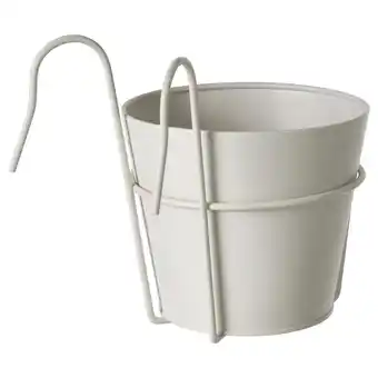 IKEA Vitlök blumentopf mit halter drinnen/draußen elfenbeinweiß Angebot