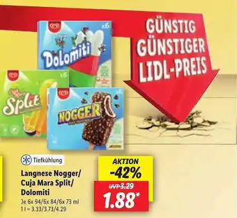 Lidl Langnese Nogger-cuja Mara Split-dolomiti Angebot