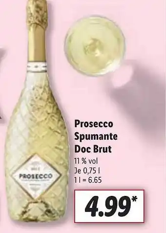 Lidl Prosecco Spumante Doc Brut Angebot