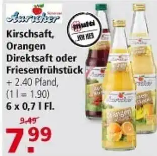 Multi Markt Auricher Kirschsaft, Orangen Direktsaft Oder Friesenfrühstück Angebot