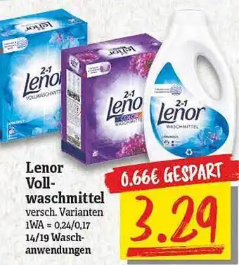 NP Discount Lenor Vollwaschmittel Angebot