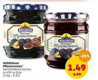 PENNY Mühlhäuser Pflaumenmus Angebot