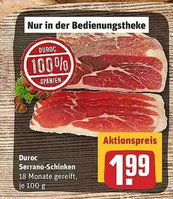 REWE Duroc Serrano-schinken Angebot