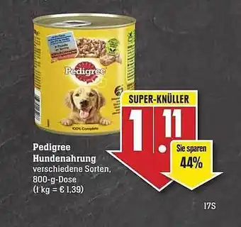 Scheck-in-Center Pedigree Hundenahrung Angebot