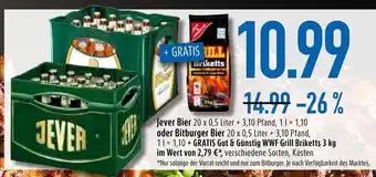 diska Jever Bier 20x0,5L oder Bitburger Bier 20x0,5L Angebot