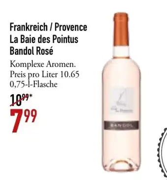 Galeria Markthalle La Baie des Pointus Bandol Rose 750 ml Angebot