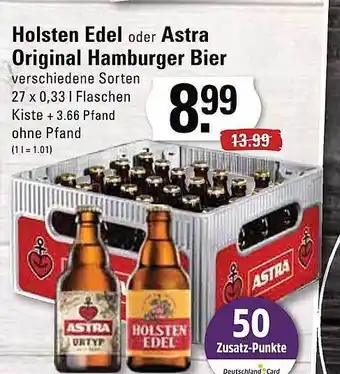 Edeka Holsten Edel Oder Astra Original Hamburger Bier Angebot