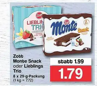 Famila Nord West Zott Monte Snack Oder Lieblings Trio Angebot