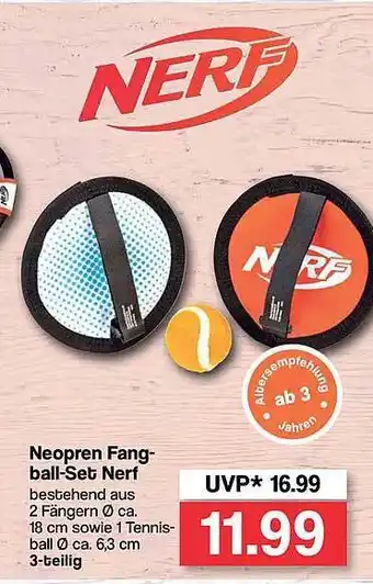 Famila Nord West Nerf Neopren Fangball-set Angebot