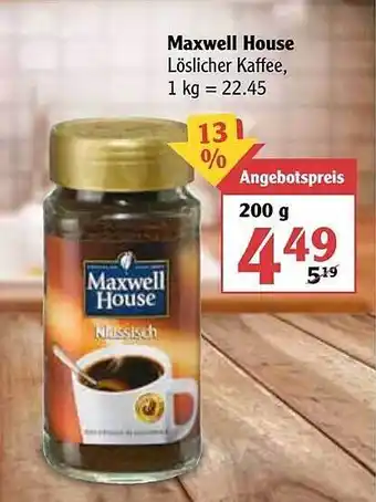 Globus Maxwell House Angebot