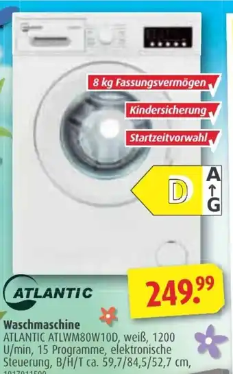 ROLLER Atlantic Waschmaschine ATLWM80W10D Angebot